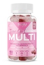 SUKU Teen Girl Multivitamin Gummies – Vitamins A, B12, C, D3, E, Biotin & Zinc – Sugar-Free Vegetarian Supplement for Skin, Energy, Immune & Bone Health – Cherry Flavor – 60 Count