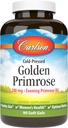Carlson - Golden Primrose, 1300 mg Evening Primrose Oil, Cold-Pressed, 健康皮肤, 妇女健康与最佳健康, 90软胶