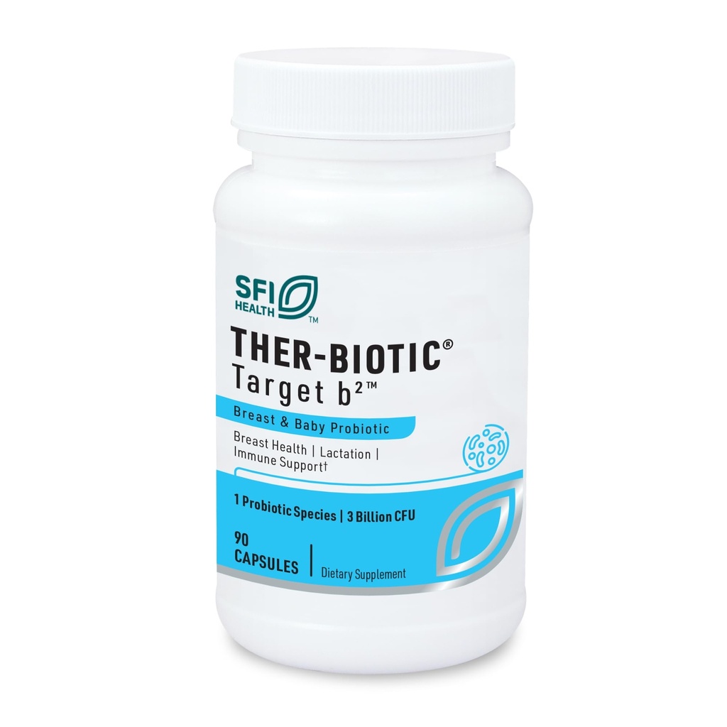 Klaire Labs SFI Health Ther-Biotic Target B2 Breastfeeding Supplement for Lactation Support - Lactobacillus Fermentum Probiotic - Promote Healthy, Comfortable Breastfeeding (90 Capsules)