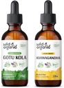 Wild & Organic Gotu Kola Tinktur 2 fl oz & Ashwagandha Tinktur 2 fl oz