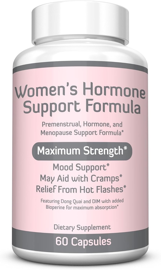 Re + Gen Nutrition Women 's Hormone Advement, Support with Vitamin E, Dong Quai, and DIM 200mg with BioPerine, PMS, Hot Flashes, Mood Swings, Night Sweats Dukungan, 60 Capsules, 2 Bulan Supply