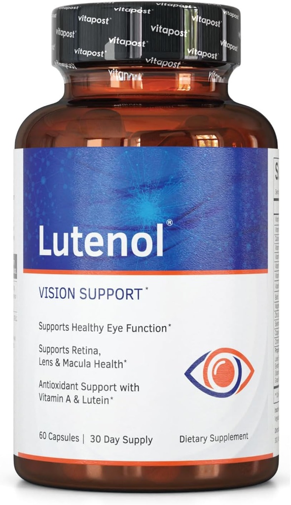 Silencio Visión Natural Suplemento de Apoyo con Vitaminas Oculares, Lutein " Zeaxanthin, Vitamina A " Zinc para apoyar la Retina, Lens " Macula Health. 60 cápsulas