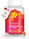 IvyBears® Superpower Kids - Multivitamin Gummies for Immune Support - חיזוק מערכות החיסון לילדים עם ויטמין C, D2, B6, A - Fully Natural Brad-Flavored - German-Made Daily תוספת תוסף תוספי מזון