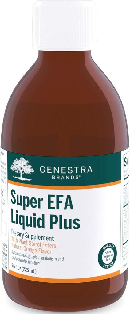 Genestra Brands Super EFA Liquid Plus | Formula acida grassa essenziale con steli vegetali | 7.6 fl. oz.