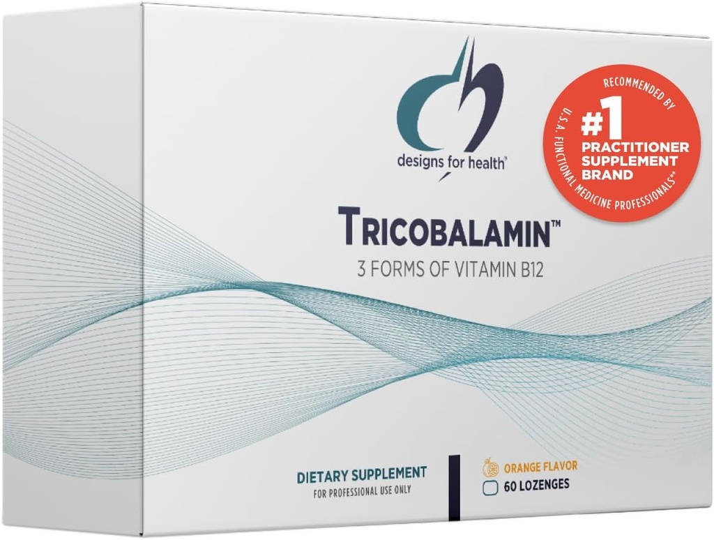 건강 B12 Tricobalamin Lozenges에 대한 설계 - 3000mcg 트리플 B12 빠른 용해 정제 Methylcobalamin, Adenosylcobalamin + Hydroxocobalamin - 자연 오렌지 맛 (60 Lozenges)