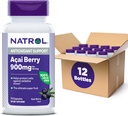Natrol Acai Berry, Dietary Supplement, Antioxidant Protection & Defense, The Ultimate Super Fruit, 900 мг капсул Veggie, 75 граф (пакет 12)