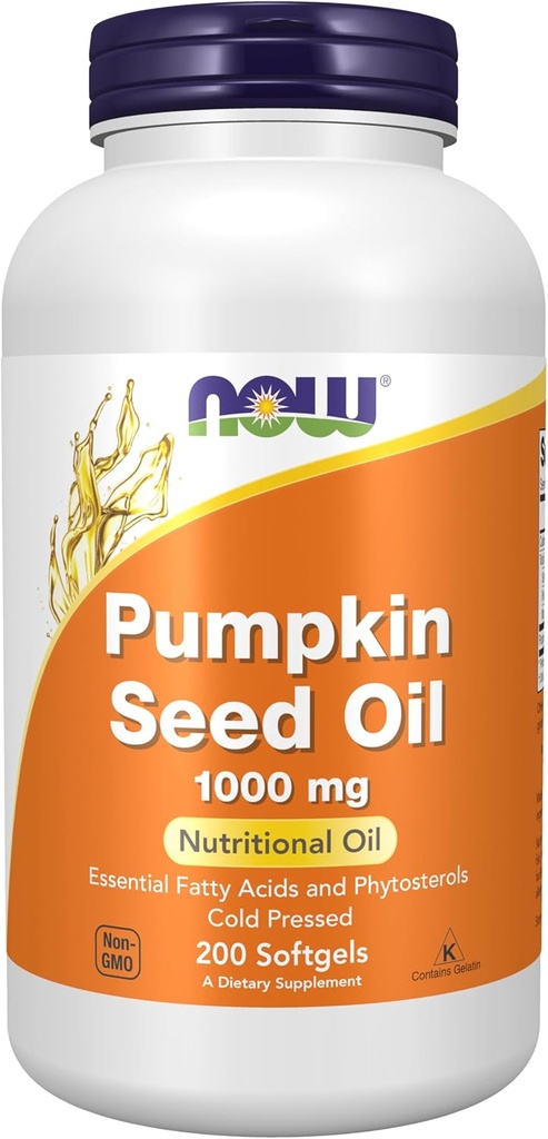 Ara suplementaris, Pumpkin va veure petroli 1000 mg amb àcids Fatty i Phytostersols, greixades freds, 200 suaus