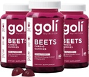Goli Nutritional תוסף, Beets Cardio Gummy, 180 Count(3 Pack של 60), 100mg CoQ10 & Beet Root Extract - Gluten-Free, טבעוני, non-GMO, ו- Gelatin-Free.