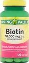 봄 밸리 Biotin 규정식 보충교재, 10,000 mg, 120 Softgels