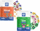 NATPAT FocusPatch (1 Pack) og ZenPatch (1 Pack) Bundle - 24 Focus Enhancement Stickers og 24 Calm Enhancement Stickers - kjemisk gratis, naturlig relief for fokus og Mood Support