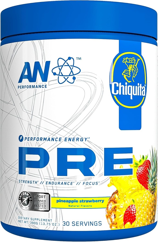 AN Performance Pre-Workout Powder Suplemento para Hombres &amp; Mujeres TENIDO Energy Drink Mix with 300mg Caffeine + Beta Alanine + Citrulline TEN Third-Party Tested