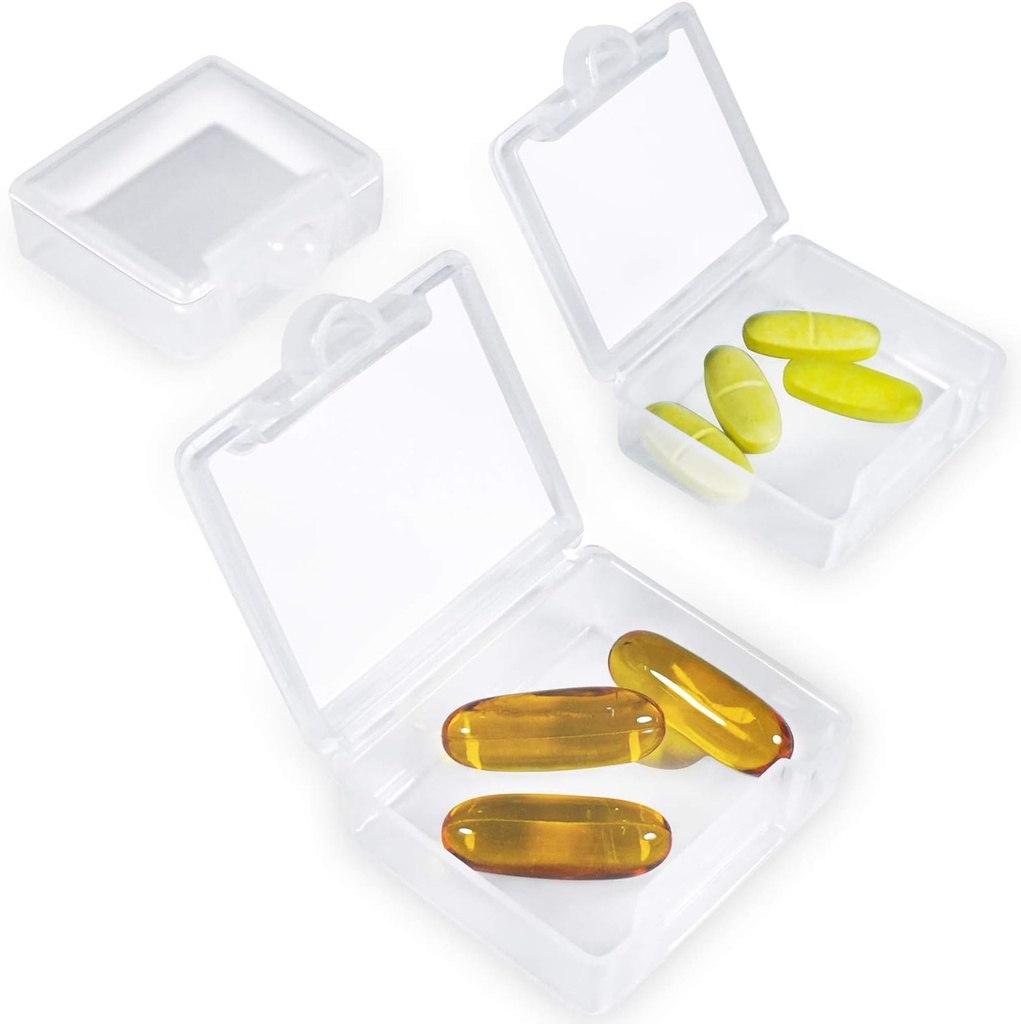 Kleine Pillen-Gehäuse Organizer 3 Pack, Tägliche Pillen-Gehäuse ein Tag Mini Pillen-Box Container für Geldbörse Small Pill Holder Case (White)