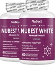 NuBest White - Hautaufhellung Ergänzung, Ergänzung für Anti-Aging mit Glutathion, Vitamin C, E, B2, Milchdistel-Extrakt, Grüner Tee-Extrakt für Beleuchtung und Aufhellung | Pack 2