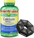 Spring - Valley Calcium 600 mg + Vitamin D 20 mcg - 500 Count with Weekly Pill Organizer GoodDealsHouse - Bone Health Dietary Supplement Tablets