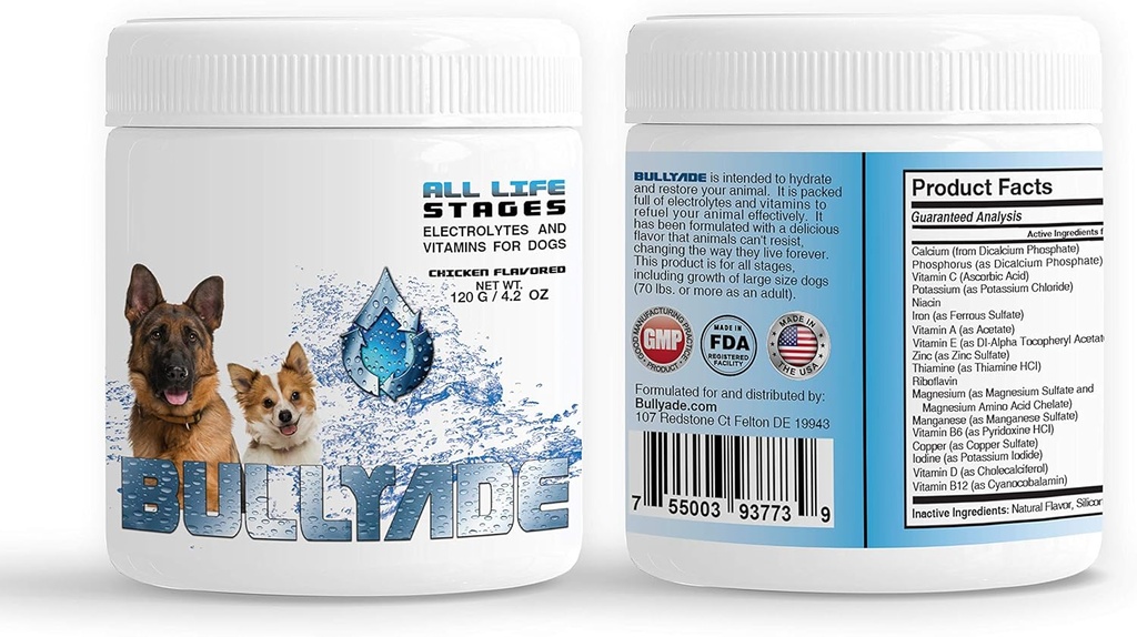 Natural Dog supplement with 18 Vitamins " Minerals. مكس مع الماء أو الطعام (تشيكن)