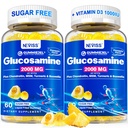 NEVISS Sugar Free Glucosamine Filled Gummies - Glucosamine Supplement Plus Chondroitin, MSM, Turmeric, Boswellia, Hyaluronic Acid, Vitamin D3 & Zinc, 120 Gummies, 60 Servings