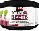 FORCE FACTOR Total Beets Superfood Beet Root Powder 3-Pack, Нитрати в подкрепа на циркулация, Кръвен поток, азотен оксид, енергия, издръжливост, Stamina, Сърдечно-съдови Heart Health Допълнение, 90 Сервиз