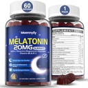 Maennyliy Melatonin 20mg Gummies for Adults - Sugar Free Melatonin Gummies Extra Strength with L-Theanine, Magnesium, Ashwagandha, Turmeric, D3 & Zinc - Non-Habit Forming