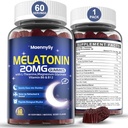 Melatonin 20mg gumik felnőttek számára - Sugar Free Melatonin Gumies Extra Erő L-Theanine, Magnézium, Ashwagandha, Turmeric, D3 & Cink - Non-Habit Forming
