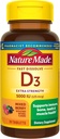 Nature Made Vitamin D3 5000 IU (125 mcg) Extra Strength, Immune Support üçün Vitamin D Supplement, 70 Sugar Free Fast Dissolve Tablet, 70 Day Supply