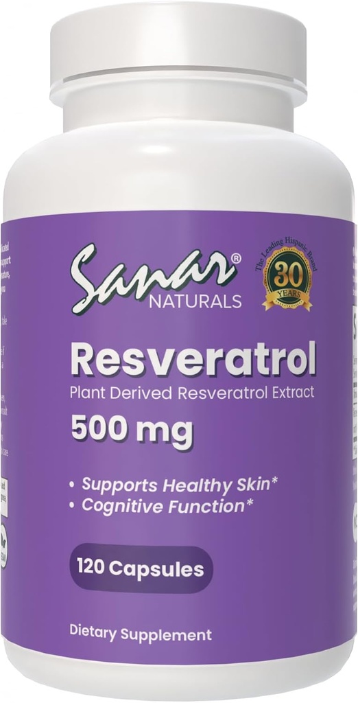 Sanar Naturals Resveratrol Supliment 500 mg 