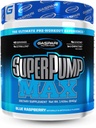 Gaspari Nutrition SuperPump MAX, The Ultimate Pre Workout Powder, Sustained Energy Preworkout, Nitric Oxide Booster, Crescimento Músculo, Recuperação & Replenishes Electrolytes (40 Servindo, Blue Raspberry Ice)