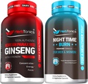 Red Panax Ginseng 1500mg - Potency Tinggi Ginseng for Energy, Performance & Imune Dukungan untuk Pria & Women - Night Time Weight Wlifment dengan Melonalin untuk Mendukung Tidur & Metabolisme