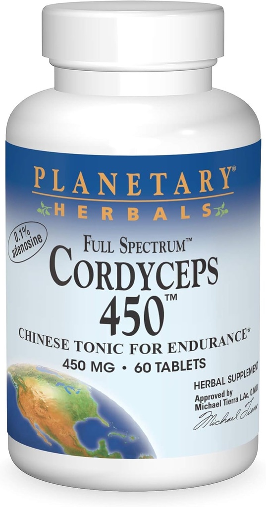 Planetarna zelišča Celoten spekter Cordyceps 450 mg, 60 Število