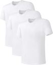 DAVID ARCHY Men's Undershirts는 면 T 셔츠 연약한 습기 착용 Undershirt Crew 목 또는 V 목 티 3 팩을 Combed