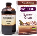 Amber NaturalZ Kochi Gratis Herbal Supplement for hunder, katter, fugler, kaniner og Guinea griser | Støtter sunn Bowell funksjon | Naturlig hjelp for digestiv balanse | 16 Fluid Ounce Glass Flaske