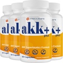 Akk + Superbiotika - 20 miliard Afu Akkermansia Probiotic s mléčným bodlákem, Taraxasterol, GLP1 dodatek, pro antioxidant, Gut, Skin Health, 240 Počet