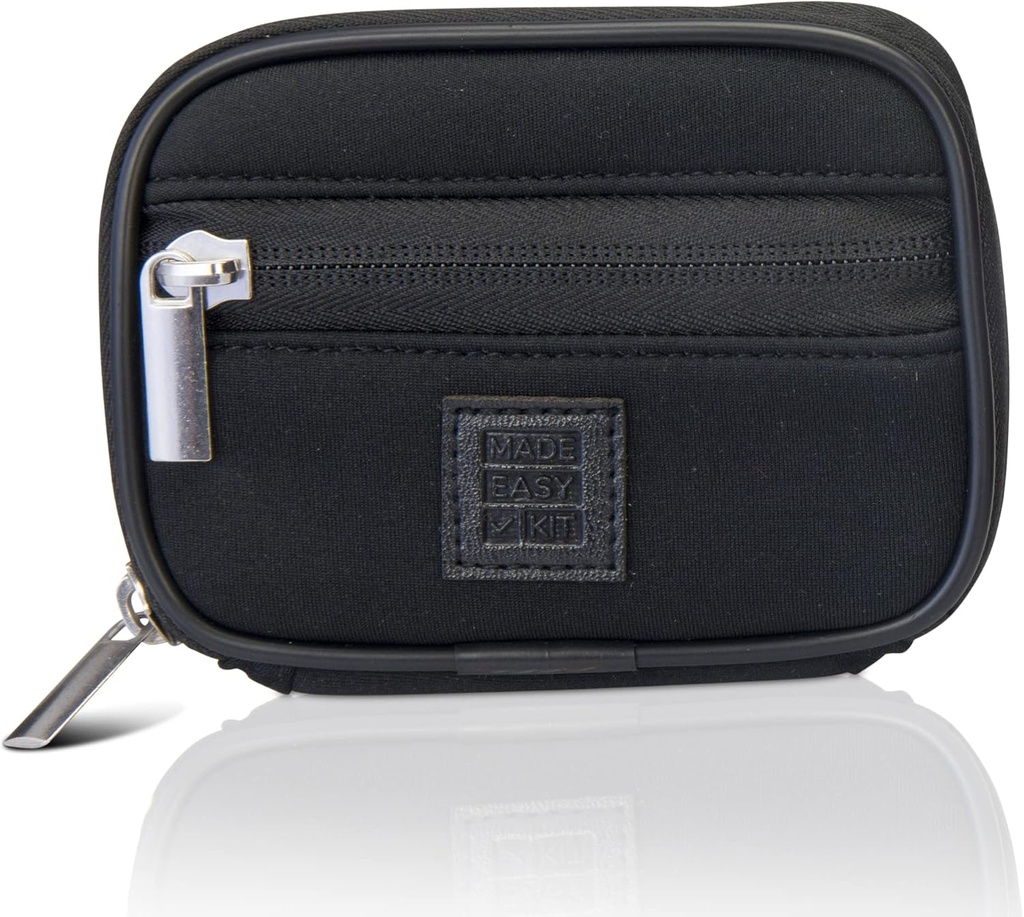 Made Easy Kit Pill Case - Medicina Semanal Organizador com Removível 7 dias de Vitamina e Caixa Suplemento - Neoprene Premium para bolsa de viagem Acessório (Preto)