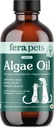 Fera Pets Algae Oil - Cats & Dogs Omega 3 Oil - Vegan - Immune, Heart, Brain, Skin və Coat Support - Vitamin E, Organic Hemp Seed & Flaxseed Oil - 100% Bitkili Omega-3s - 8 oz