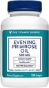 Vitamin Shoppe Evening Primrose Oil 500MG, Natural Source of GLA (Gammia Linolenic Acid), Supplement för kvinnors hälsa och hormonbalans (120 Softgels)