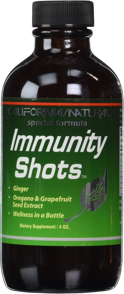 California Immunity bắn 4oz chai Zinc, Chất xám Ginger Root, Oregano Oil - Potent & Demmunune System Booster - Hỗ trợ Hệ thống Immune