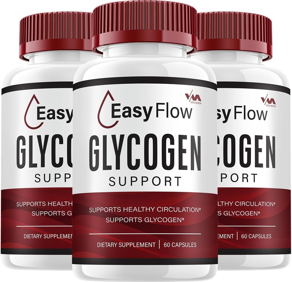 (3 pakiranja) EasyFlow Glycogen – Easy Flow Kapsula Cleaster, EasyFlow tablete, Napredna formula za splošno Wellness, Easy Flow Glycogen Mnenja, 180 kapsul