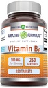 Formules étonnantes Supplément de vitamine B6 100 Mg par portion