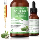 Soursop Graviola Liquid Drops: 1800mg Premium Antioxidant Ondersteuning voor Immuun Gezondheid Vertering Ontspanning Slaap Vegan Gluten Gratis Suiker Gratis 1 Fl Oz 30 Dagen Levering