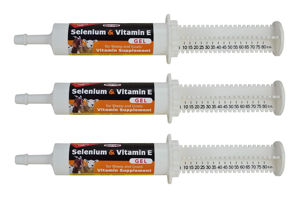 Durvet Sheep & Goat Selenium Vitamin E Gel, 80ml (3 Pack)