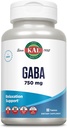 KAL GABA 보충, Relaxation Support, GABA는 스트레스 완화 지원, Vegan, Non-GMO, Gluten Free, Lab Verified, 60-Day Money-Back Guarantee, 90 서빙, 90 정제를위한 보충제