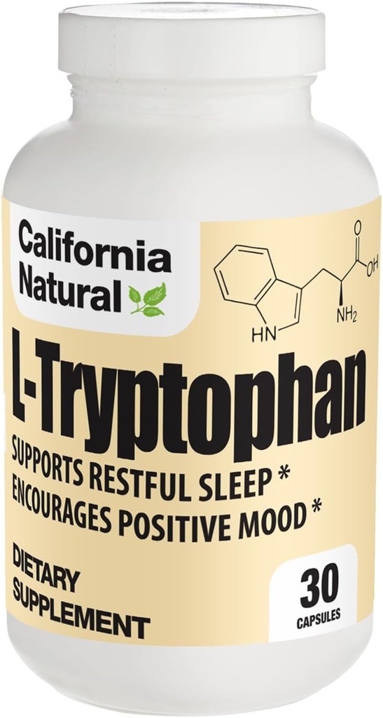 California Natural L-Tryptophan 500 Mg Капсули, 30 граф