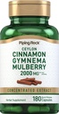 Piping Rock Ceylon Cinnamon Gymnema Mulberry Complex | 180 Capsules | Herbal Supplement | Concentrated Extract | Non-GMO, Gluten Free