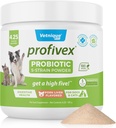 Vetnique Labs Profivex Probiotics for Dogs All Natural Dog Chews ' Powder for Digestive Health Probiotic supplements for Dogs 5 Strains of Probiotics " Prebiotics (Powder, 4.25oz)