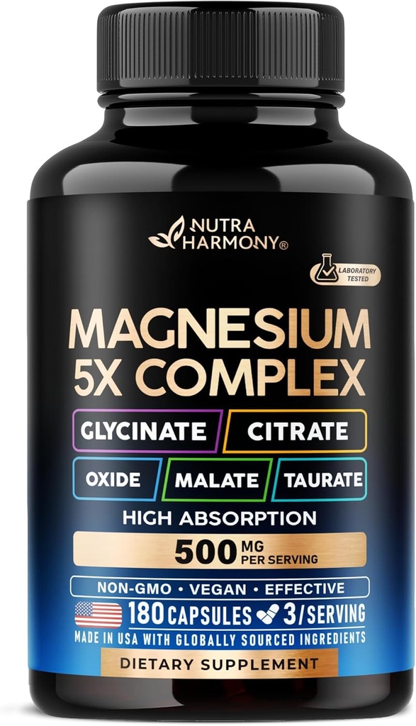 Magnesium Supplement - 5 in 1 Complex Glycinate 