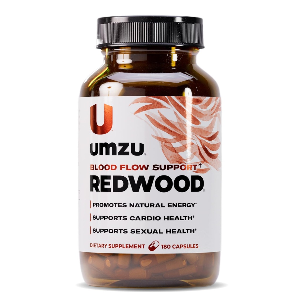 UMZU Redwood Nitric Oxide Booster, (30 Day Supply) – Vitamin C, Garlic & Horse Chestnut – Healthy Circulation & Endurance – Daily Cardiovascular Support Nitric Oxide Supplement Blood Flow Supplement