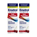 Emetrol Non-Drowsy Nausea Relief Liquid, Cherry - 4oz, 2 Pack | 2-pack of pharmacist-recommended non-drowsy nausea relief liquid soothes upset stomach. Cherry flavor, 4 fl oz each.