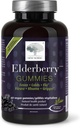 NEW NORDIC Elderberry Vegan Gummies, Sugar Free Näritav Immune Support koos C-vitamiini täiskasvanutele ja lastele 4+, No kunstlik värvid või maitsed, 60 Count (Pack of 1)
