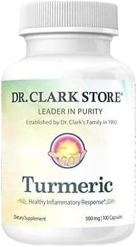 Tohtori Clark Store Turmeric Curcumin 500mg ... 100 kapselia, Immunosupport, luontainen kasviperäisten täydentää, ei-GMO, Vegan, antioksidantti Boost
