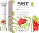 Знайте Brainer Purest Electrolyte Hibiscus Lime порошкові пакети – Whole Food Hydration - Органічне заморожування фруктів та солей сонячного моря для остаточного електролітного балансу